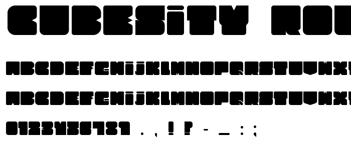 Cubesity Rounded font